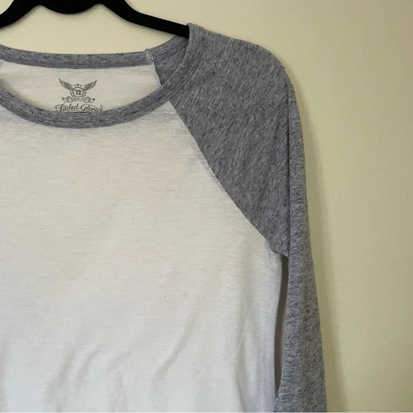 Faded Glory | Blue and White Baseball Tee | Size Small - Picture 5 of 9